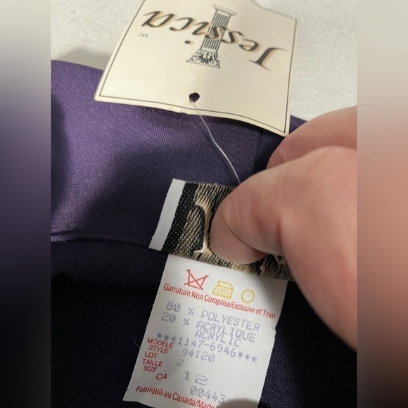 Jessica Vintage Tailored Blazer - Golden buttons Sz 12 purple - Picture 9 of 14